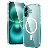 FNTCASE iPhone 16 6.1インチケース: 磁気充電 黄ばみ防止 耐衝撃 Magsafe サポート 携帯電話ケース